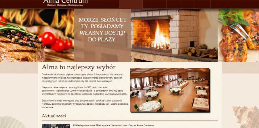 Budowa strony dla Centrum Konferencyjnego ALMA w Sobieszewie