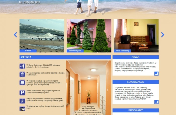 Budowa strony internetowej dla Pensjonatu Salwador