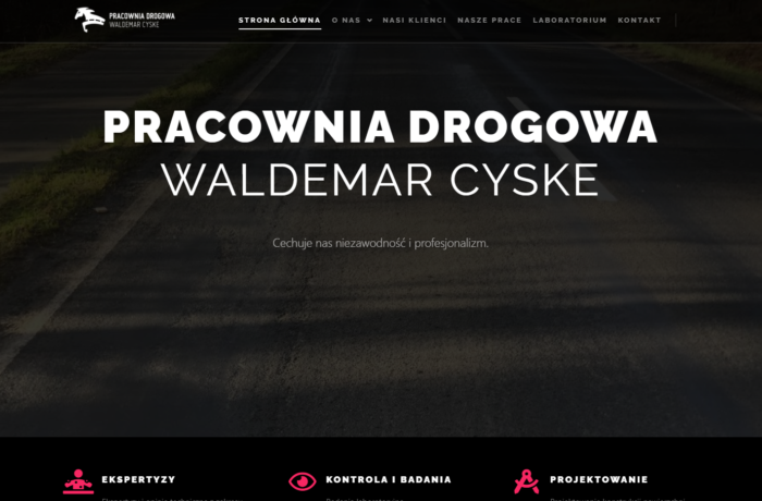 Budowa strony dla Pracowni Drogowej Waldemar Cyske